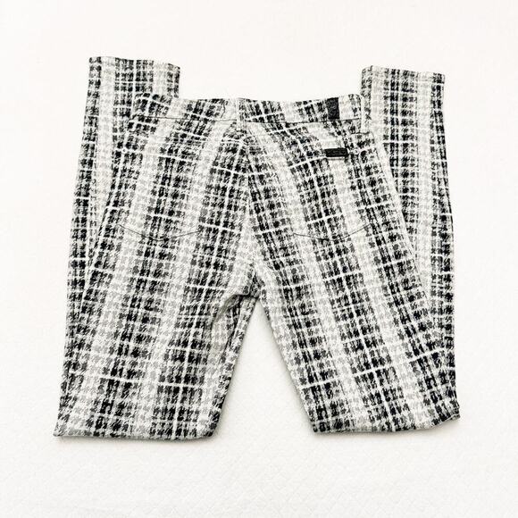 7 For All Mankind Patterned Skinny Jeans Plaid Houndstooth Size 26 - Picture 7 of 8